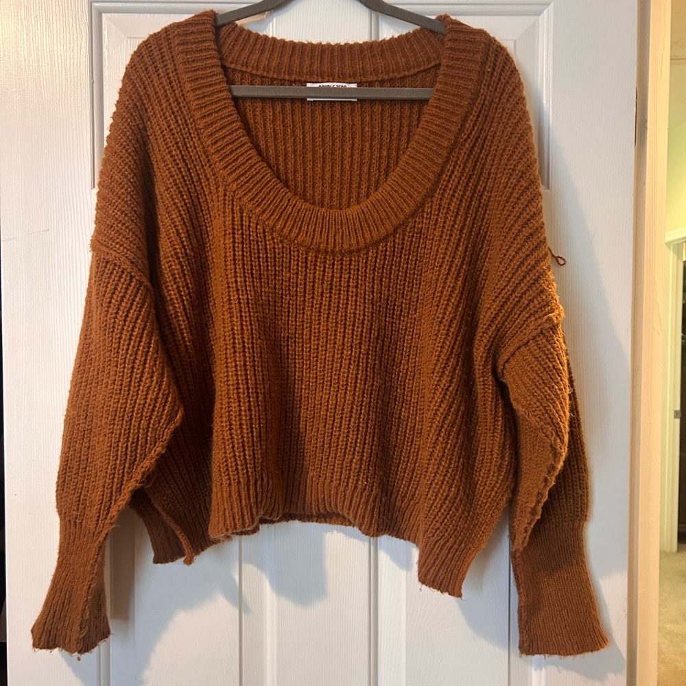 Cozy Brown Knit Sweater